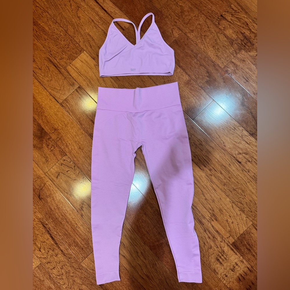 Set active pink Sports Bra and Leggings Set size XL